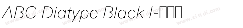 ABC Diatype Black I字体转换